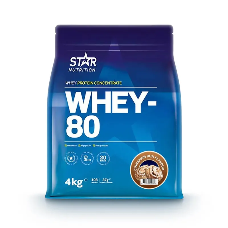 Billig Whey-80, 4 kg, Cinnamon Bun