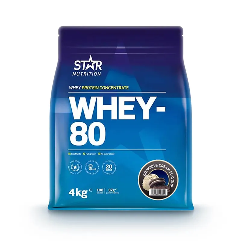 Billigare Whey-80, 4 kg, Cookies and Cream