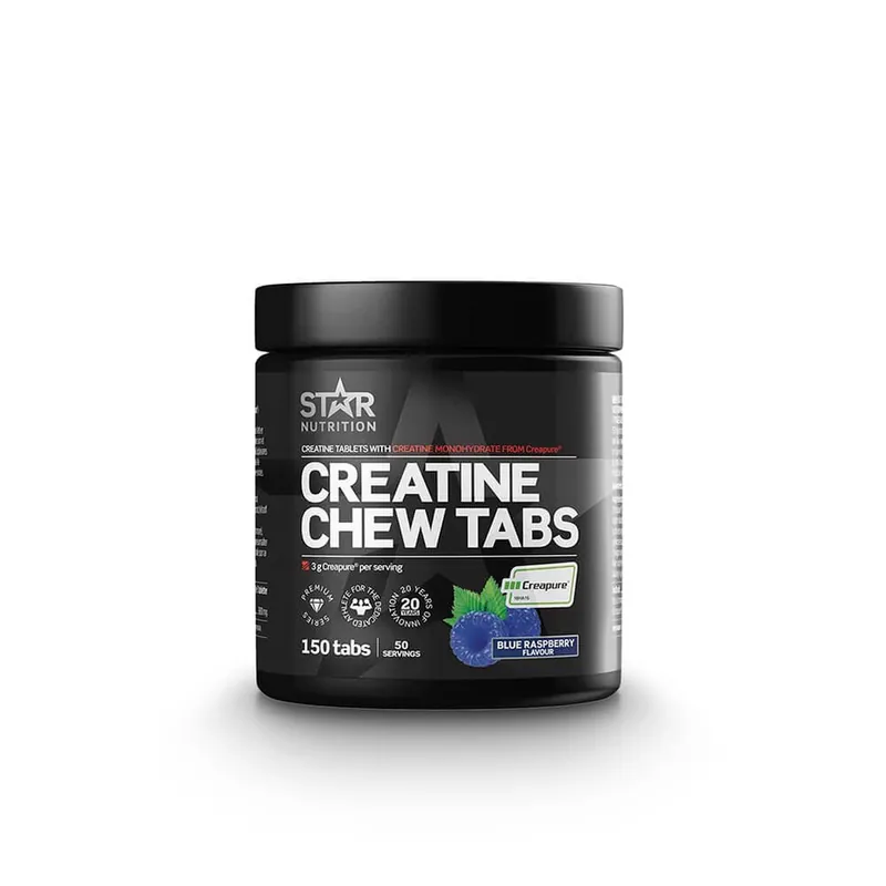 Erbjudande Creatine Chew Tabs Blue Raspberry, 150 caps