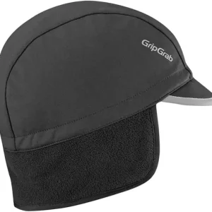 Sista chansen GripGrab Belgian Style Flossad Vindtät Vintercykelkeps Black