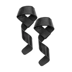 Padded Leather Lifting Straps, black Lägg i varukorgen