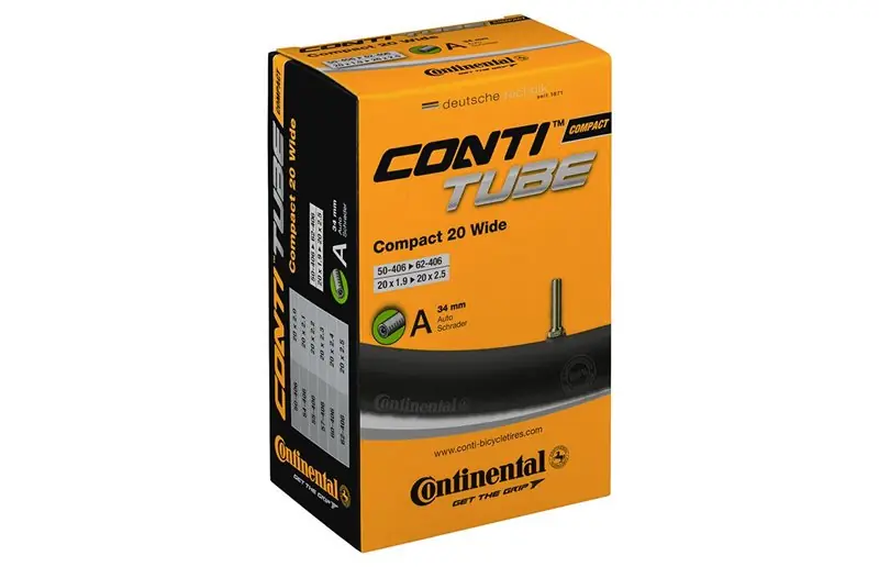 Begränsad tid Cykelslang Continental Compact Wide 20'"Schrader 34mm 50/62-406