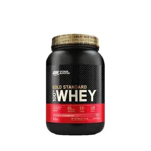 100% Whey Gold Standard, 908 g, Delicious Strawberry Begränsat erbjudande