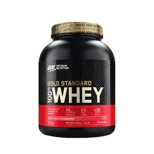 100% Whey Gold Standard, 2273 g, Delicious Strawberry Köp nu