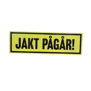 Trygg betalning Dekal i Reflex "Jakt Pågår" - 30cm