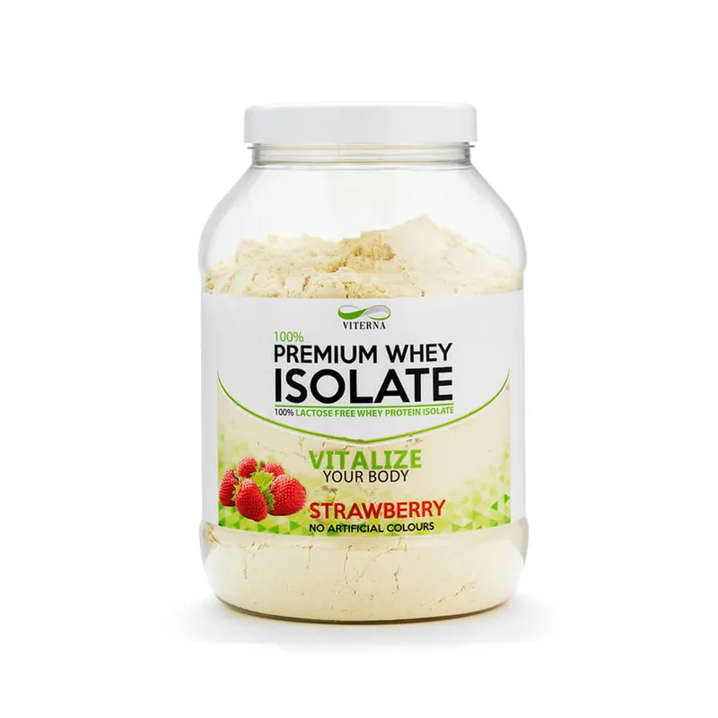 100% Premium Whey Isolate, 900 g, Strawberry Utförsäljning