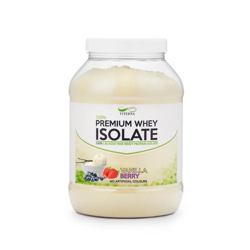 100% Premium Whey Isolate, 900 g, Vanilla Berry Kundfavorit