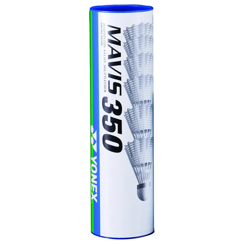 YONEX Mavis 350, 6-pack snabba, badmintonbollar, vita Premium