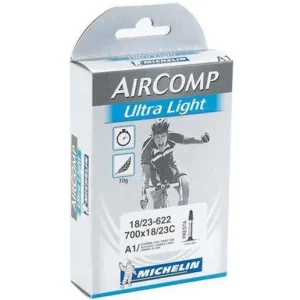 Billig Michelin Cykelslang Aircomp Ultra Light A1 18/23-622 racerventil 40 mm