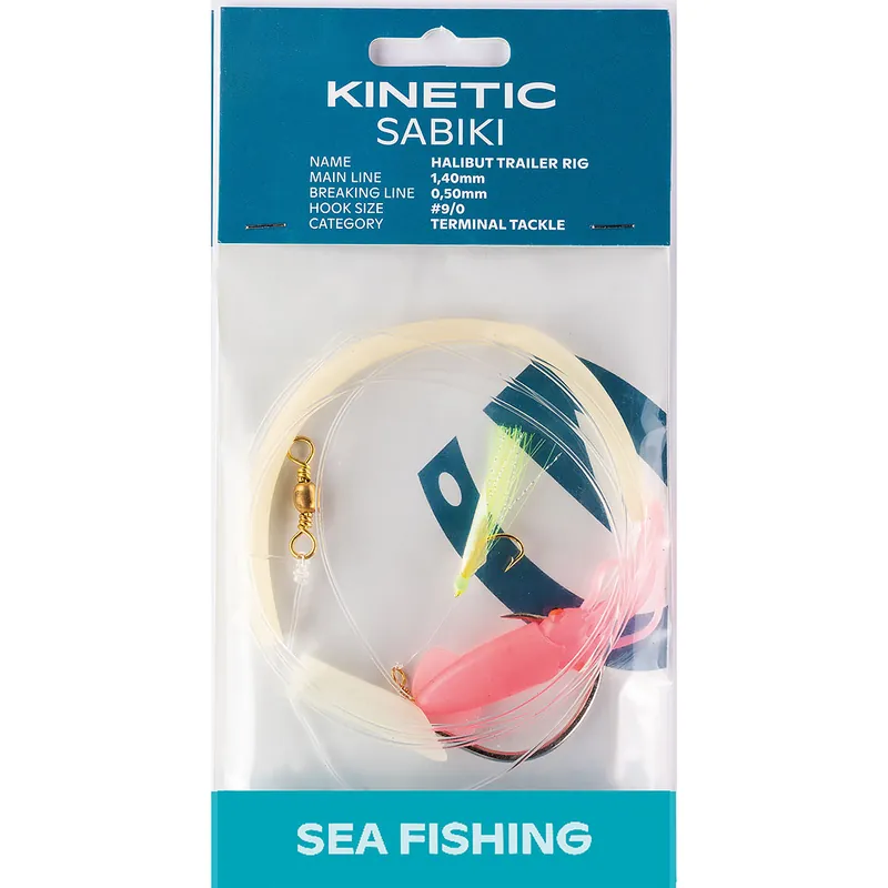 Trygg betalning Kinetic Sabiki Halibut Trailer #9/0 Pink/Glow
