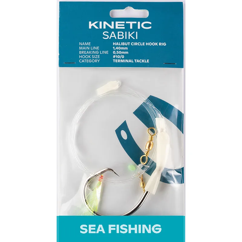 Köp nu Kinetic Sabiki Halibut Circle Hook #10/0 Glow