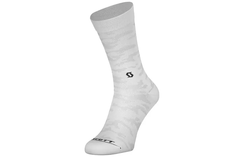 Cykelstrumpor Scott Trail Camo Crew White/Black Populärt val