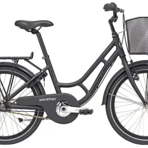 Winther Barncykel Granny 3-Växlad Matt Svart/Svart Handla nu