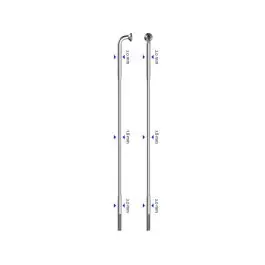 Sapim Race Eker (286mm | Ø2,0x1,80x2,0 | 90° | silver | 100 stycken) k Rea