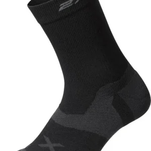 2XU Vectr Cushion Crew Socks Black/Titanium I lager
