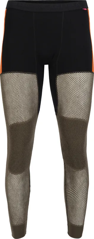 Aclima Men's WoolNet Hybrid Longs Jet Black/Tarmac/Gold Flame Extra rabatt