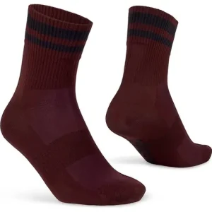 Kampanj Gripgrab Cykelstrumpor Original Stripes Crew Dark Red