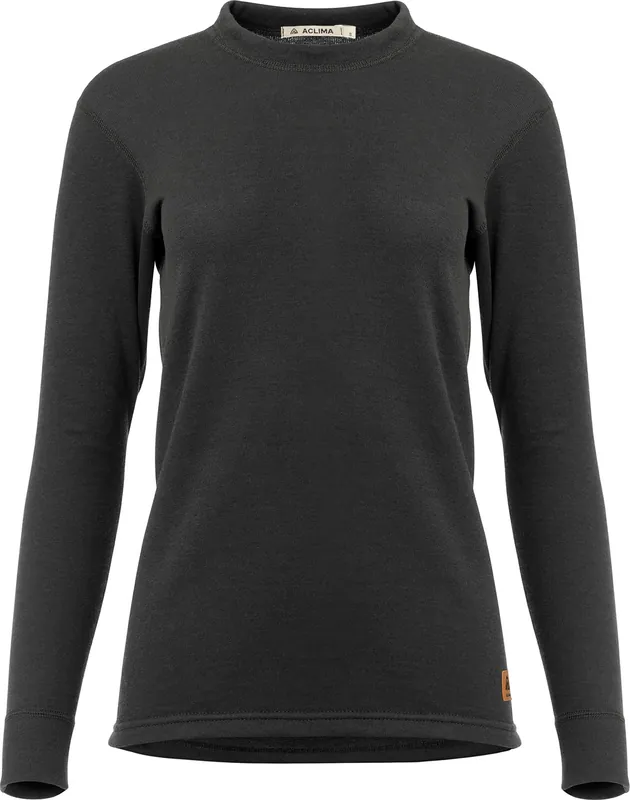 I lager Aclima Women's WoolTerry Crewneck Jet Black