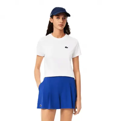 Populärt val Lacoste Ultra Dry Technical Sport Tee White Women