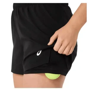 Asics Court 2-in-1 Shorts Black Women Rabatter
