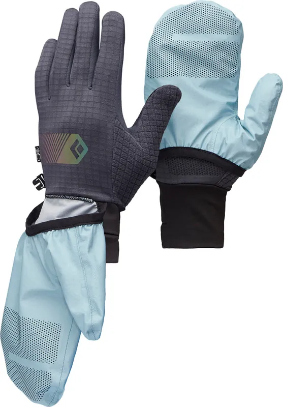 Black Diamond Gridtech Storm Hood Gloves Carbon-Glacier Kampanj