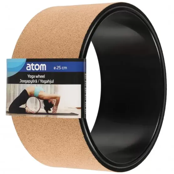 Atom Yogahjul Kork 25 cm Rabatter