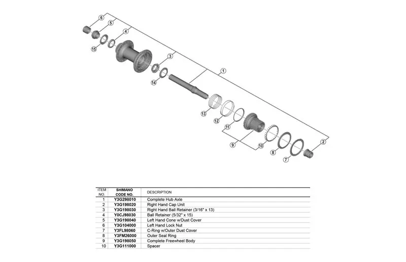 Kampanjpris Shimano Complete Hub Axle 157mm Fh-M8130