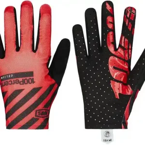 100% Celium Gloves Racer Red Extra rabatt